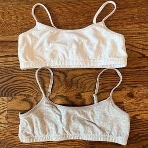 GAP Kids White and Gray Bralette Set